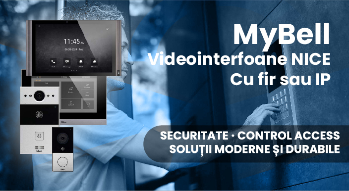 Videointerfoane NICE MyBell pentru control acces inteligent, smart home si siguranta moderna