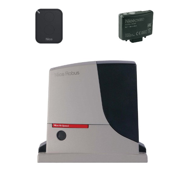 Kit automatizare poarta culisanta max. 500kg Nice Hi-Speed ROBUS 500HS, RB500HSR10KCE - NICE.RO