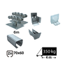 Kit Sistem autoportant cu sina zincata pentru deschidere de 4 metri,  SAP-70x60-Zn Kit Sistem autoportant cu sina zincata pentru deschidere de 4 metri,  SAP-70x60-Zn