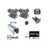 Kit Sistem autoportant cu sina zincata pentru deschidere de 8,7 metri, SAP-80x80D9-Zn Kit Sistem autoportant cu sina zincata pentru deschidere de 8,7 metri, SAP-80x80D9-Zn