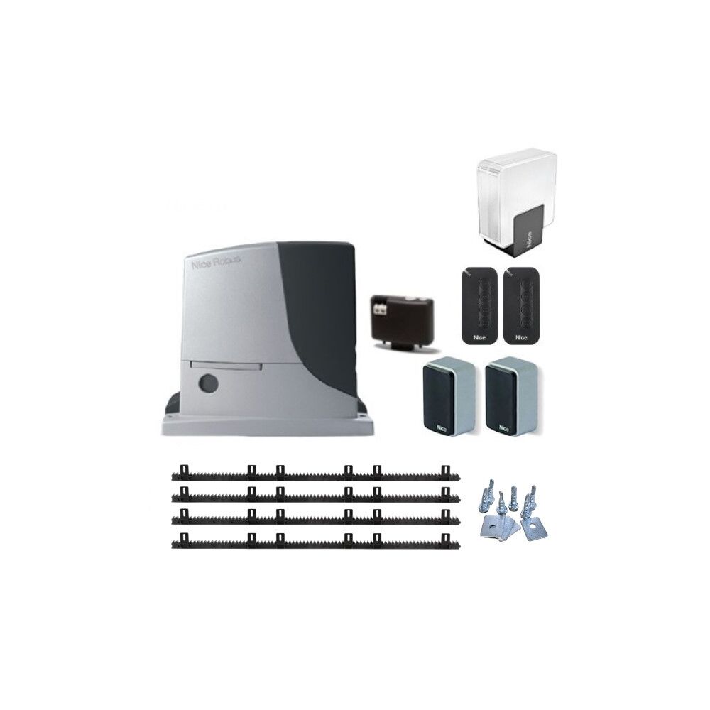 Kit automatizare poarta culisanta 600Kg Nice ROBUS RB600BDKCE cu cremaliere teflonate Kit automatizare poarta culisanta 600Kg Nice ROBUS RB600BDKCE cu cremaliere teflonate
