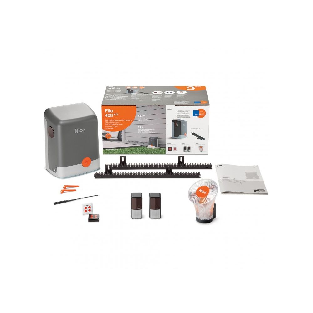 Kit automatizare porti culisante max. 400kg, Nice Home Filo 400