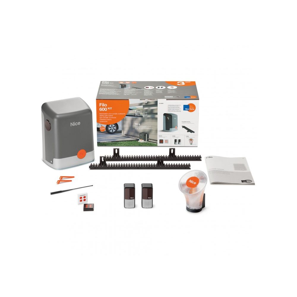 Kit automatizare porti culisante max. 600kg, Nice Home Filo 600