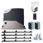 Kit automatizare poarta culisanta max. 400Kg cu 4m de cremaliere teflonate Nice ROAD400KCE