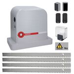 Kit automatizare poarta culisanta Nice Robus 600 Hi-Speed, pana la 600 kg, 4 metri cremaliera zincata RBS600HSBDKCE
