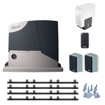 Kit automatizare poarta culisanta max. 400Kg cu 4m de cremaliere teflonate Nice ROAD400KCE