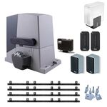 Kit automatizare poarta culisanta cu limitator de cursa Nice RB600P, cu cremaliere teflonate