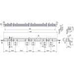 Cremaliera din plastic cu insertie metalica pentru porti culisante, Nice ROA6
