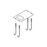 RUN1200HS - Grup D - Kit placa de fundatie Nice Run RUN1500R10 / RUN1800 / RUN2500I / RUN2500 / RUN400HS