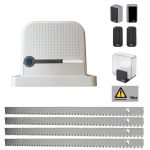 Kit automatizare poarta culisanta max. 800 kg, 4 metri cremaliera zincata, NICE Robus 800, RBS800BDKCE