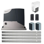 Kit automatizare poarta culisanta max. 400Kg Nice ROAD400KCE cu 4m de cremaliere zincate