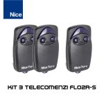 Kit 3 telecomenzi Nice cu 2 butoane FLO2R-S