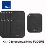 Kit 10 telecomenzi Nice cu 2 canale Era Flor, FLO2RE