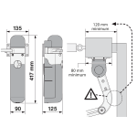 Kit automatizare porti batante, 2x1.6m, Nice Home ALTO100