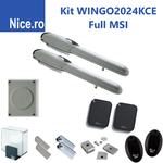 Kit automatizare 2x2m NICE WINGO2024KCE Full MSI pentru porti batante