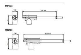 Kit complet automatizare porti batante 2x4.5m Nice TOO4500KCE MG