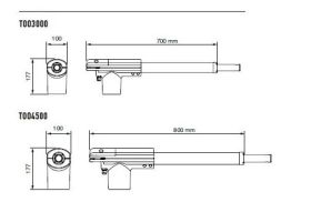 Kit automatizare porti batante 2x4.5m Nice TOO4500KCE, baza