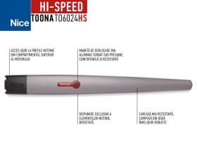Kit de automatizare pentru porti batante 2x6m Nice Toona 6 Hi-Speed TO6024HS