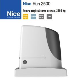 Kit automatizare poarta culisanta, 2500kg, Nice RUN2500, cu 4m cremaliere