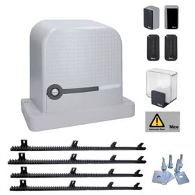 Kit automatizare poarta culisanta Nice Robus 400, pana la 400 kg, 4 metri cremaliera teflonata RBS400BDKCE