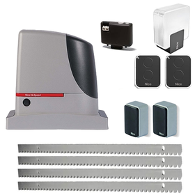Kit premium automatizare poarta culisanta, 1200Kg Nice HI-SPEED RUN1200HS, cremaliere zincate