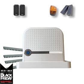 Kit automatizare poarta culisanta max. 800 kg, 4 metri cremaliera zincata, NICE Robus 800, RBS800BDKCE MG