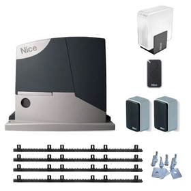 Kit automatizare poarta culisanta max. 400Kg cu 4m de cremaliere teflonate Nice ROAD400KCE