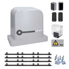 Kit automatizare poarta culisanta Nice Robus 400, pana la 400 kg, 4 metri cremaliera teflonata RBS400BDKCE