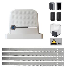 Kit automatizare poarta culisanta max. 800 kg, 4 metri cremaliera zincata, NICE Robus 800, RBS800