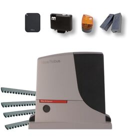 Kit automatizare hi-speed poarta culisanta 500Kg Nice ROBUS500HS MG cu 4 metri cremaliera zincata
