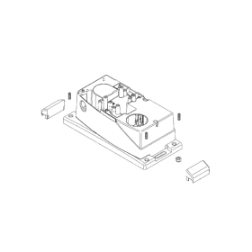 RB400R10 - Element 41 + 1 - Baza actuator si dopuri protectie Robus - RB250HSR10 / RD400KCER10