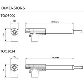 Kit automatizare porti batante 2x3m, 230V, NICE TOO3000KCE