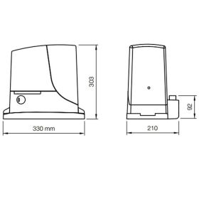 Kit automatizare poarta culisanta, 1000kg, Basic, Nice ROX1000KCE