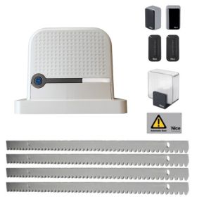 Kit automatizare poarta culisanta max. 800 kg, 4 metri cremaliera zincata, NICE Robus 800, RBS800BDKCE