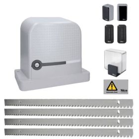 Kit automatizare poarta culisanta Nice Robus 600, pana la 600 kg, 4 metri cremaliera zincata, RBS600BDKCE
