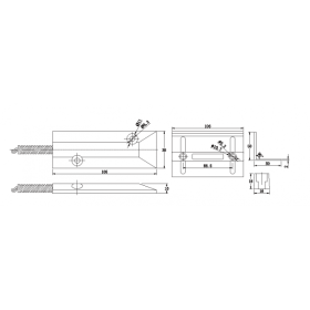 Contact magnetic NC, aplicabil pentru usi culisante, 5C-55AL