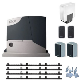 Kit automatizare poarta culisanta max. 400Kg cu 4m de cremaliere teflonate Nice ROAD400KCE