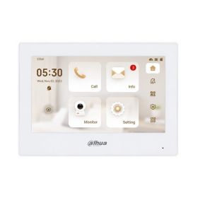 Monitor videointerfon IP Dahua, 7 inch touch, Wi-Fi, PoE, audio bidirectional, 6 intrari alarma, VTH2621GW-WP