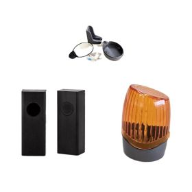 Pachet accesorii pentru automatizare poarta (fotocelule, lampa LED cu suport)