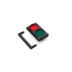 Pachet doua semafoare bicolore rosu-verde 24V cu suport de perete si centrala de comanda 230V