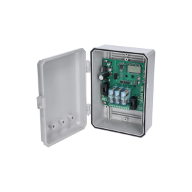 Kit de semnalizare cu doua semafoare bicolore rosu-verde si centrala de comanda, 24V