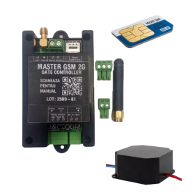 Modul GSM 2G cu SIM si sursa de alimentare inclusa – Control access telefonic pentru porti si bariere prin SMS/Apel