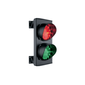 Kit de semnalizare cu doua semafoare bicolore rosu-verde si centrala de comanda, 24V