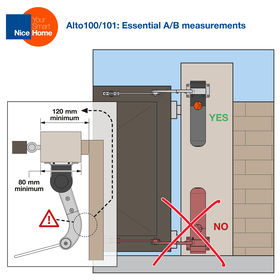 Kit automatizare pentru porti batante NiceHome Alto 100